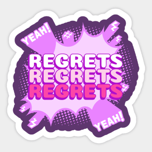 Funny Regrets Remorse Cartoon YOLO Blast Sticker